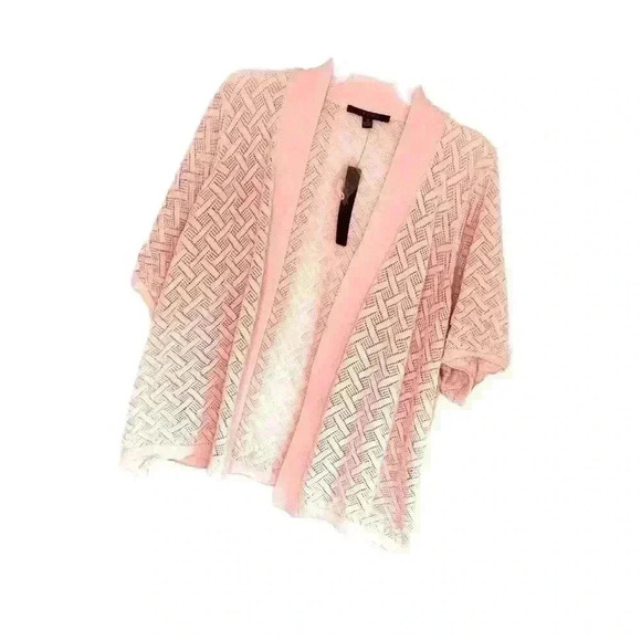Cyrus Open Cardigan 2X short sleeve open knit NWT pink - Picture 6 of 6